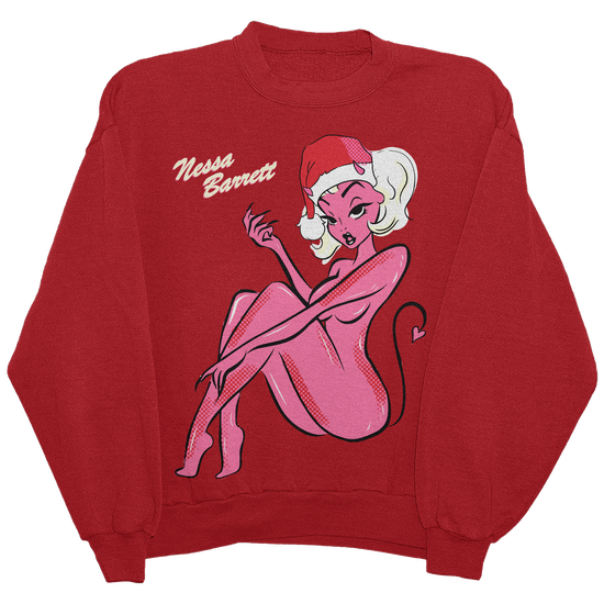 bad santa crewneck-nessa barrett Sweatshirts