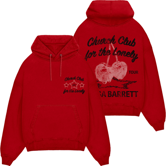 church club cherry hoodie-Nessa Barrett Hoodies